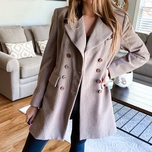 MARCIANO • vintage blazer style coat with velvet